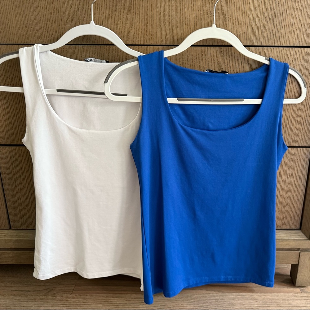 2 Zara Wide Strap Top, Size Medium